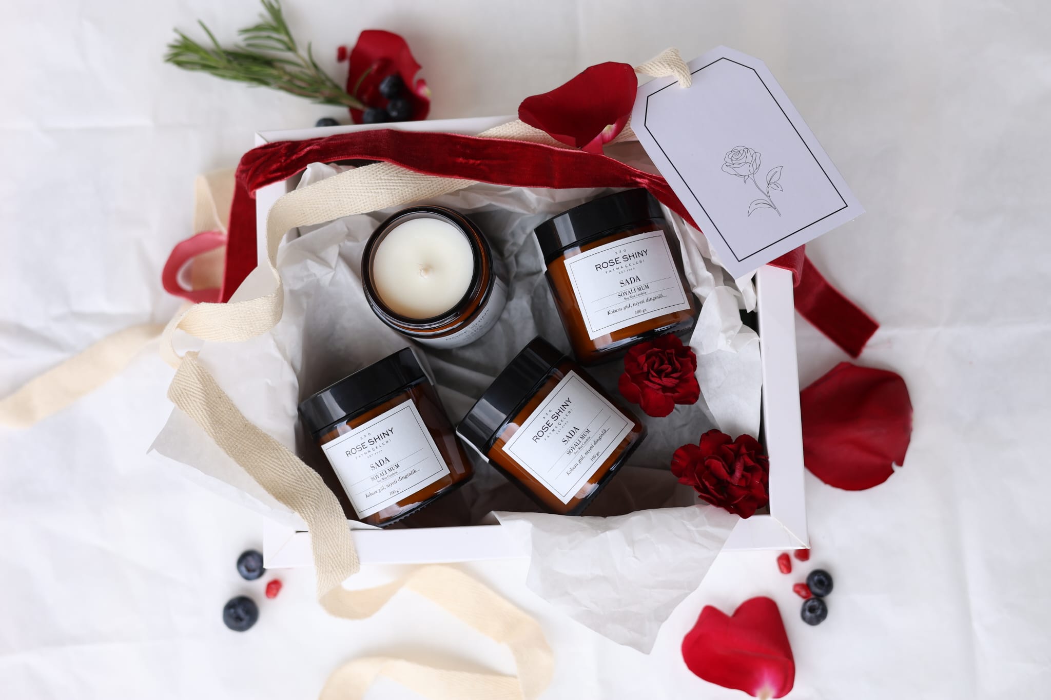 Aromaterapik Gül Mumu